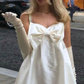 Lovely White Spaghetti Straps A-Line Short Birthday Dress Homecoming Dress MD7535