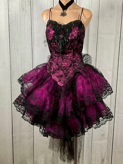 Chic Homecoming Dress Spaghetti Strap Lace Bowknot  Dress Back to School Outfits Party Dress  D6406