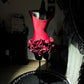 New Homecoming Dress V Neck Pleated Cascade Back to School Outfits Party Dress D7579