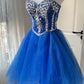 Stunning Homecoming Dress Sweetheart Tulle Rinestone Back to School Outfits Party Dress  D6455
