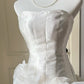 Elegant Homecoming Dress Strapless Tulle Cascade Back to School Outfits Party Dress  D6456