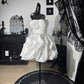 New Homecoming Dress Off the Shoulder Pleated Back to School Outfits Party Dress Birthday Dress Wedding Dress D7645