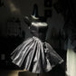 New Homecoming Dress Strapless Peal Bead Pleated Back to School Outfits Party Dress Birthday Dress D7640