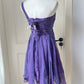 New Homecoming Dress One Shoulder Pleated Back to School Outfits Party Dress  D6469