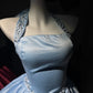 New Homecoming Dress Halter Bead Pearl Rinestone Pleated Back to School Outfits Party Dress D7591