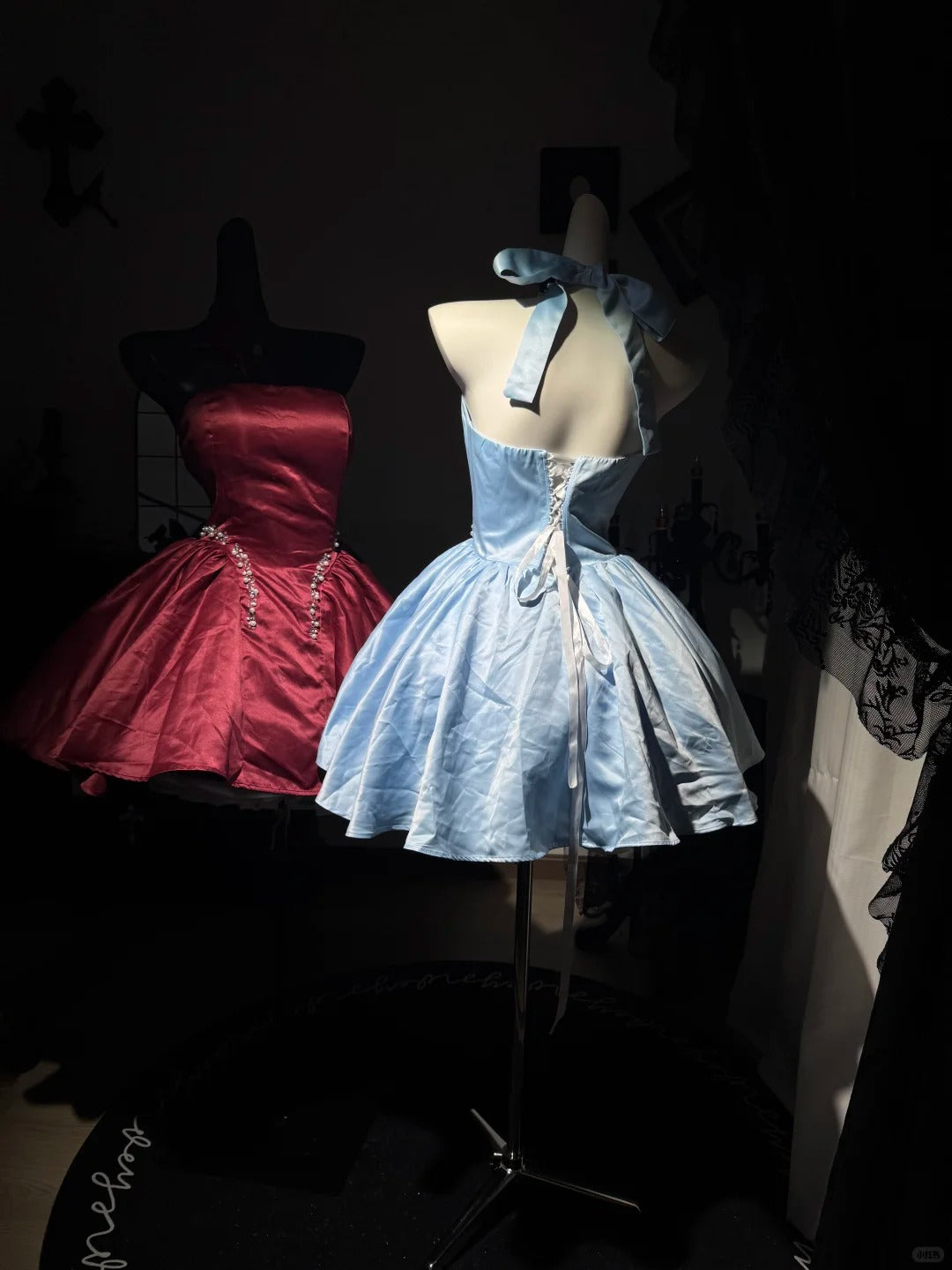New Homecoming Dress Halter Bead Pearl Rinestone Pleated Back to School Outfits Party Dress D7591