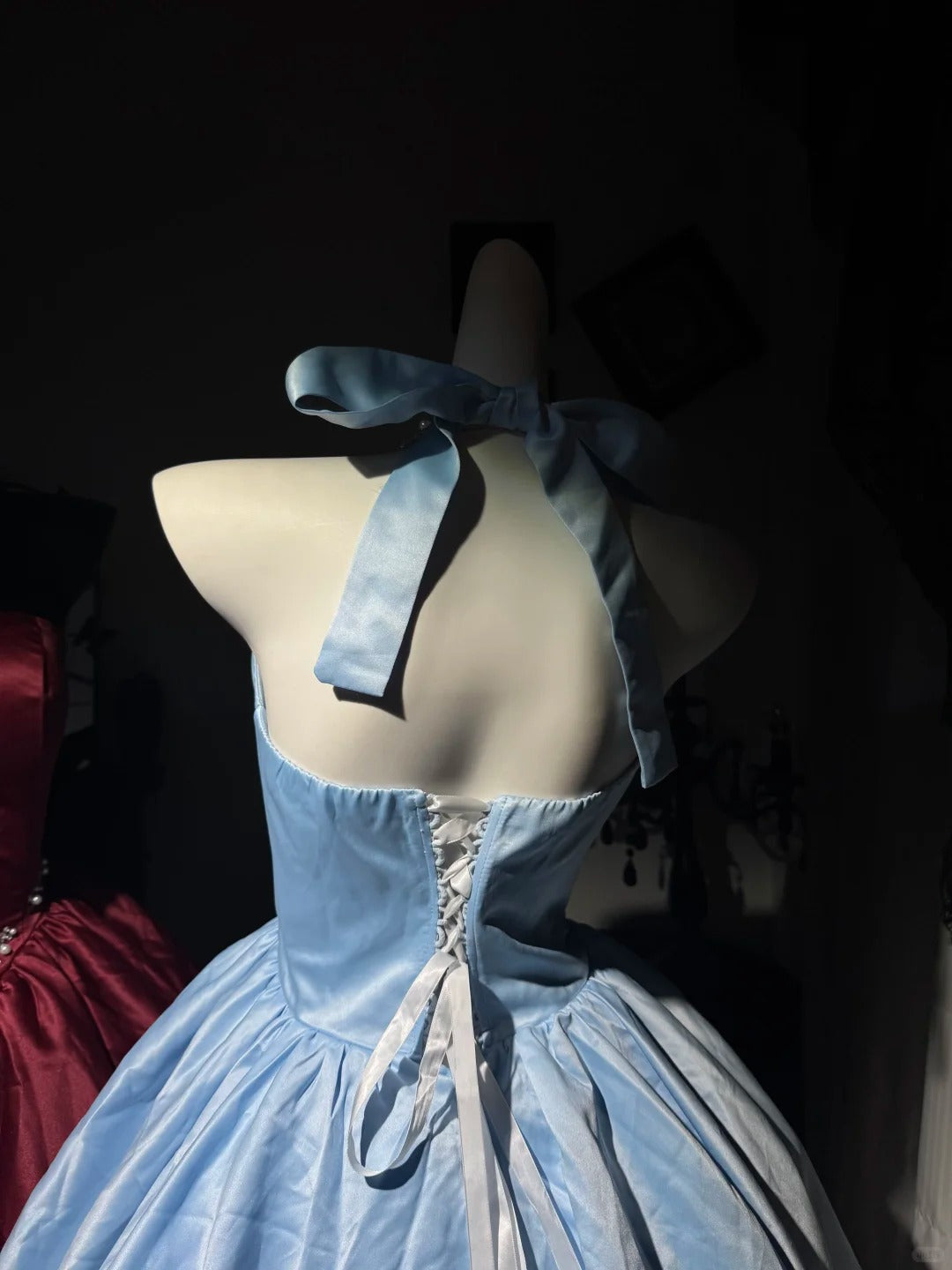 New Homecoming Dress Halter Bead Pearl Rinestone Pleated Back to School Outfits Party Dress D7591