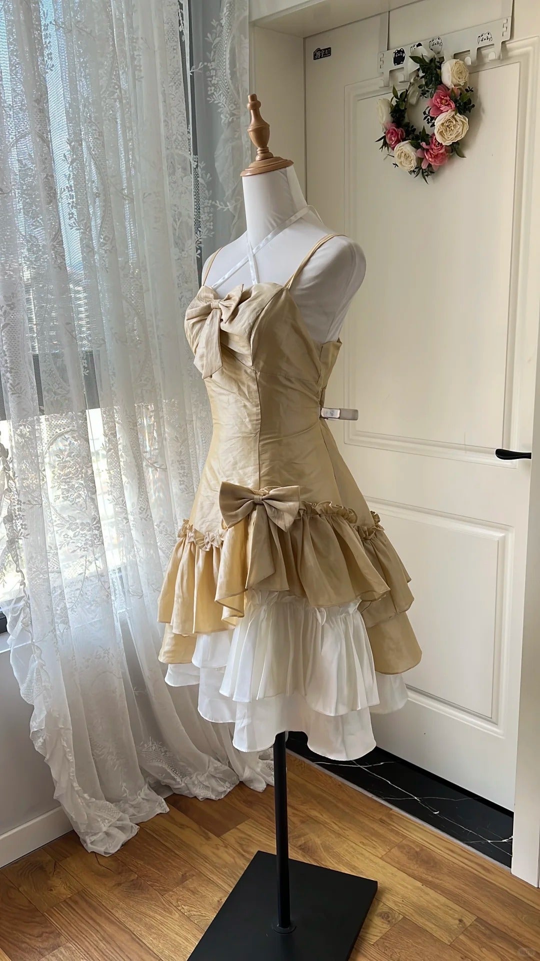 New Homecoming Dress Spaghetti Bowknot Back to School Outfits Party Dress  D6465