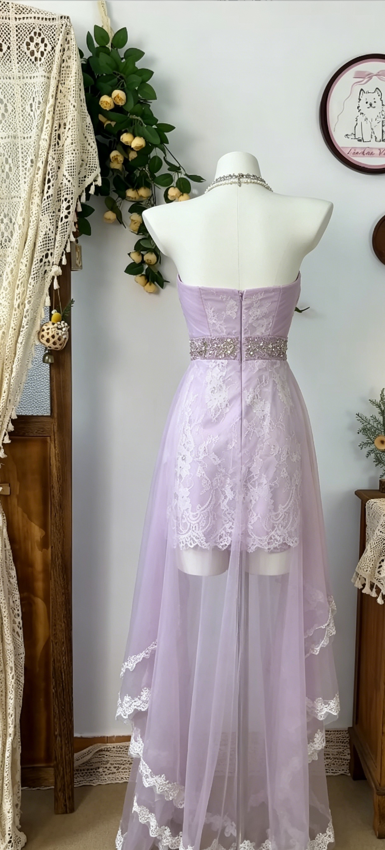 Elegant Homecoming Dress Sweetheart Hi-Lo Rinestone Back to School Outfits Party Dress  D6499