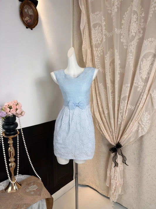 New Homecoming Dress Jewel Bowknot Back to School Outfits Party Dress D6904