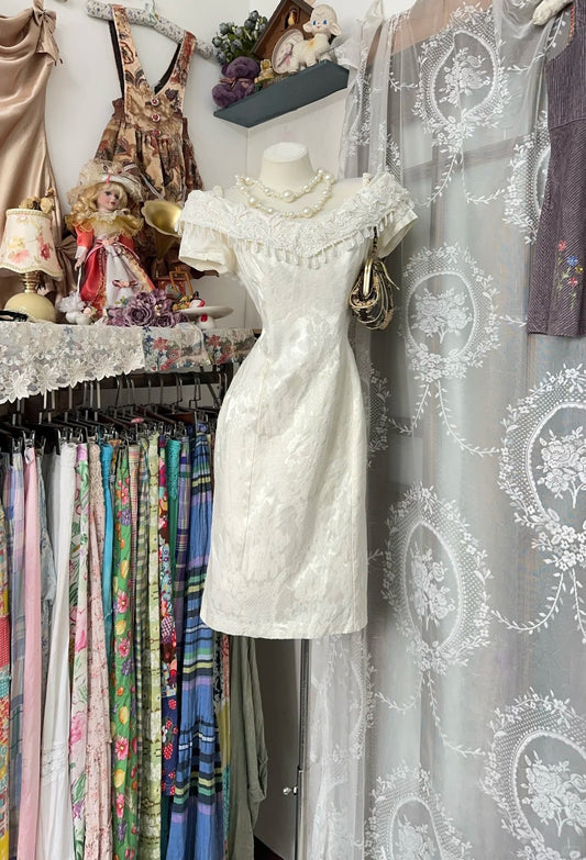 Charming Homecoming Dress Portrait Tassel Prom Dress Back to School Outfits Party Dress  D6189