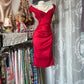 Elegant Homecoming Dress Portrait Pleated Hugging Prom Dress Back to School Outfits Party Dress  D6176