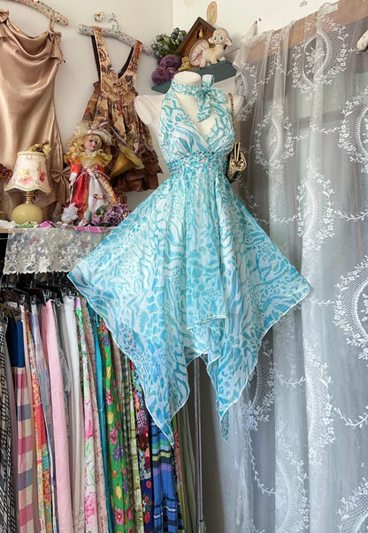 New Homecoming Dress Halter Tulle Rinestone Prom Dress Back to School Outfits Party Dress  D6174