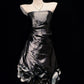 Elegant Homecoming Dress Strapless Pleated Flower Back to School Outfits Party Dress  D6446