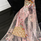 Chic Spaghetti Strap Pleated Embroidery Tulle Stole Long Party Dress Prom Gown Evening Dress D7405