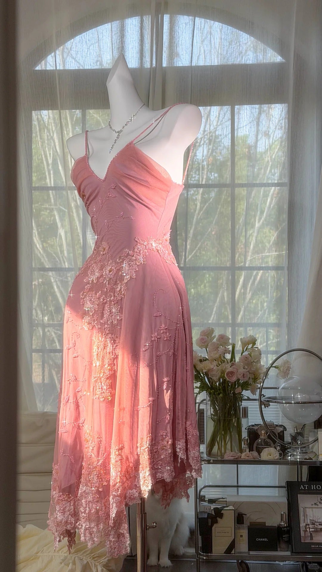 Chic Homecoming Dress V Neck Applique Dress Back to School Outfits Party Dress  D6409