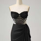 Chic Homecoming Dress Sweetheart Pleaed Beaded Rinestone Back to School Outfits Party Dress  D7401