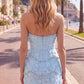 Unique Homecoming Dress Sweetheart Flower Beading Cascade Back to School Outfits Party Dress D7815