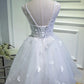 Simple Homecoming Dress Sheer Straps Tulle Applique Prom Dress Back to School Outfits Party Dress  D6111