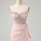 Chic Homecoming Dress Sweetheart Pleaed Beaded Rinestone Back to School Outfits Party Dress  D7401