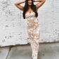 Simple 3D Floral Strapless Design A-line Tulle Women Party Dress, D1406