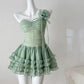 Stunning Homecoming Dress Sweetheart Flower Tulle Casacde A-Line Back to School Outfits Party Dress D7921