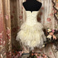 New Homecoming Dress Strapless Fold Flowers Rinestone Lace Prom Dress Back to School Outfits Party Dress  D6145