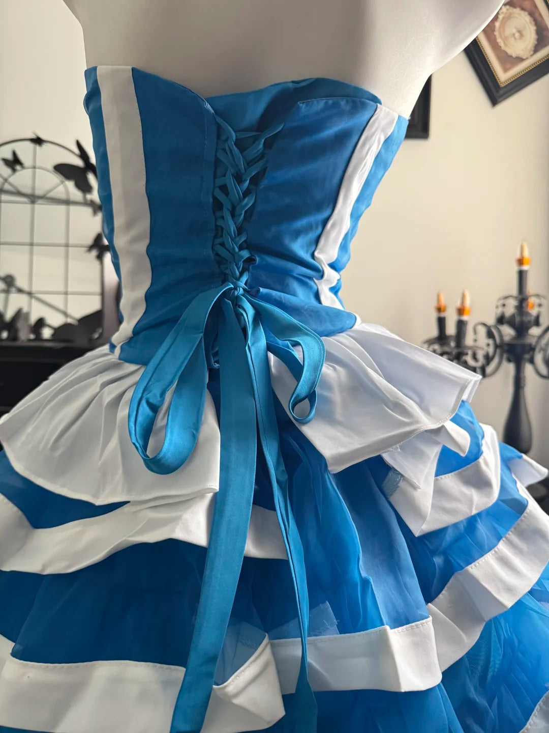 New Homecoming Dress Strapless Cascade Back to School Outfits Party Dress D7603