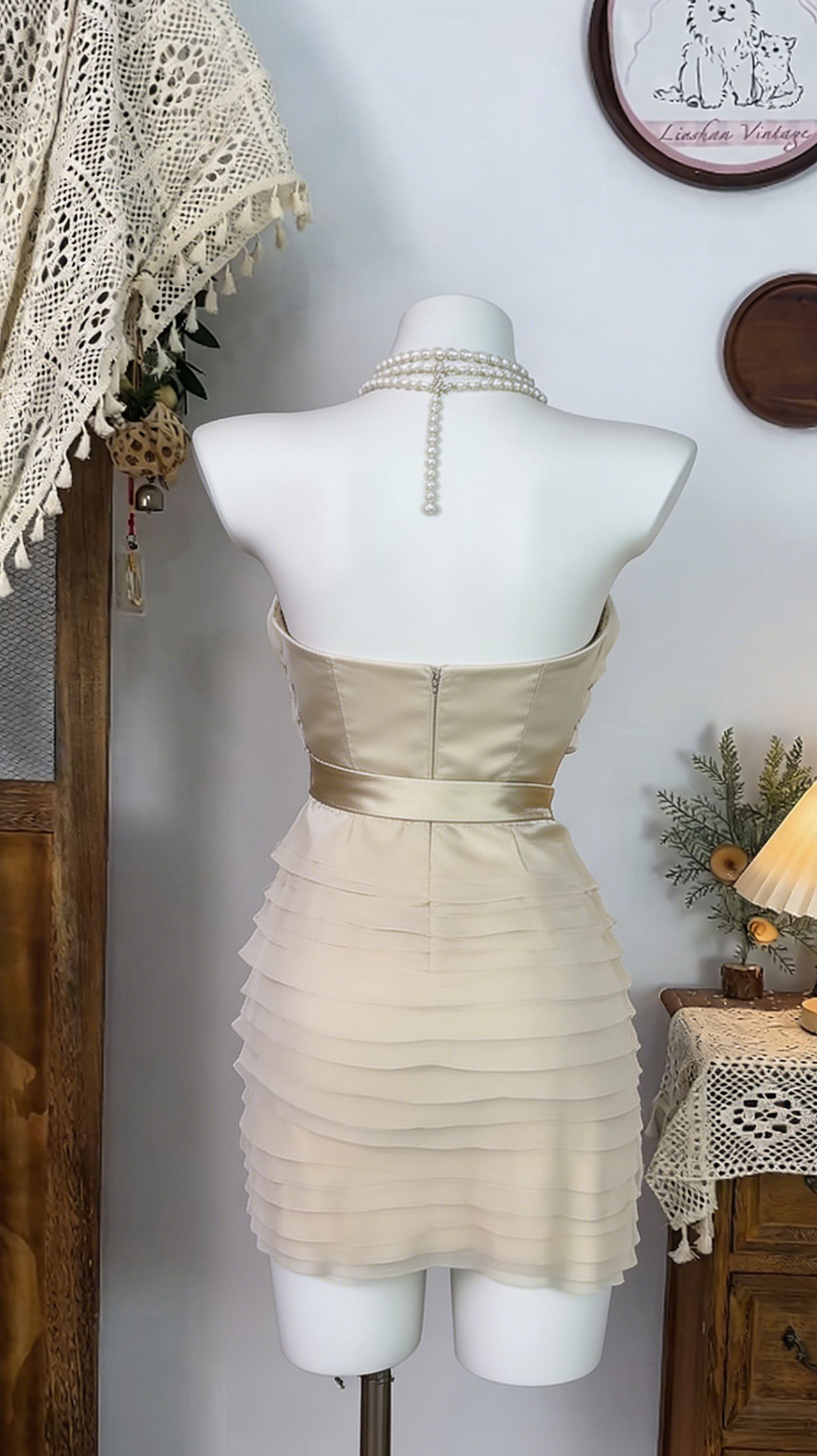 Elegant Homecoming Dress Strapless Rinestone Pleated Back to School Outfits Party Dress  D6532