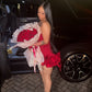 Stunning Homecoming Dress Strapless Cascade Back to School Outfits Party Dress D6839