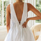 Charming Homecoming Dress Deep V Neck White Backless Back to School Outfits Party Dress D7458