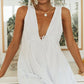 Charming Homecoming Dress Deep V Neck White Backless Back to School Outfits Party Dress D7458
