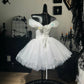 New Homecoming Dress Off the Shoulder Tulle Flower Back to School Outfits Party Dress Birthday Dress D7641