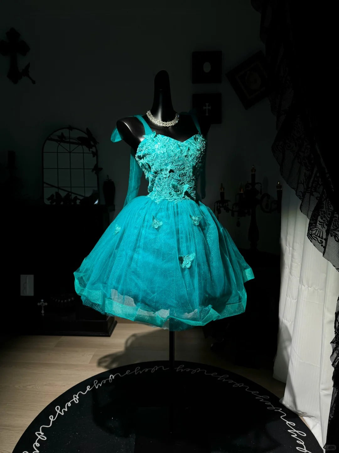 New Homecoming Dress Sweetheart Sequins Appplique Butterfly Tulle Back to School Outfits Party Dress Birthday Dress D7575