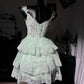 New Homecoming Dress V Neck Lace Applique Cascade Back to School Outfits Party Dress D7571