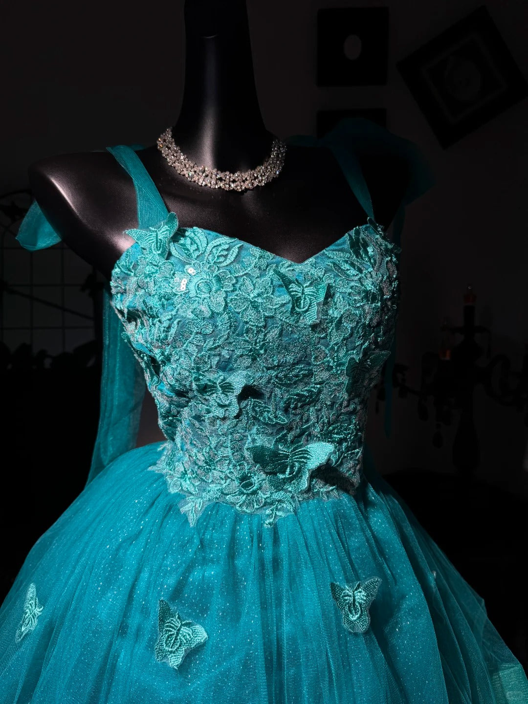New Homecoming Dress Sweetheart Sequins Appplique Butterfly Tulle Back to School Outfits Party Dress Birthday Dress D7575