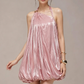Charming Homecoming Dress Halter Pleated Back to School Outfits Party Dress  D7380