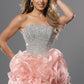 Unique Homecoming Dress Strapless Flower Rinestone Tulle Back to School Outfits Party Dress  D7731