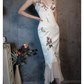 Retro Ivory Spaghetti Straps Sheath Midi Party Dresses Cocktail Dresses, D1178