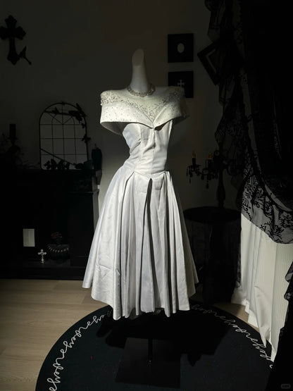 New Homecoming Dress Off the Shoulder Jewel Rinestone Applique Pleated Back to School Outfits Party Dress D7570