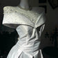 New Homecoming Dress Off the Shoulder Jewel Rinestone Applique Pleated Back to School Outfits Party Dress D7570