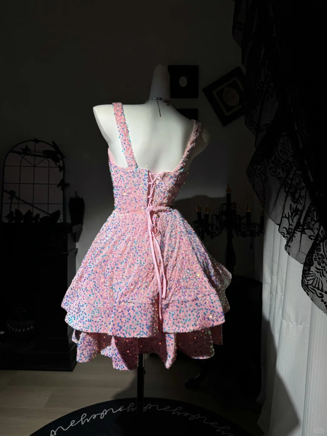 New Homecoming Dress Square Sequins Back to School Outfits Party Dress Birthday Dress D7545