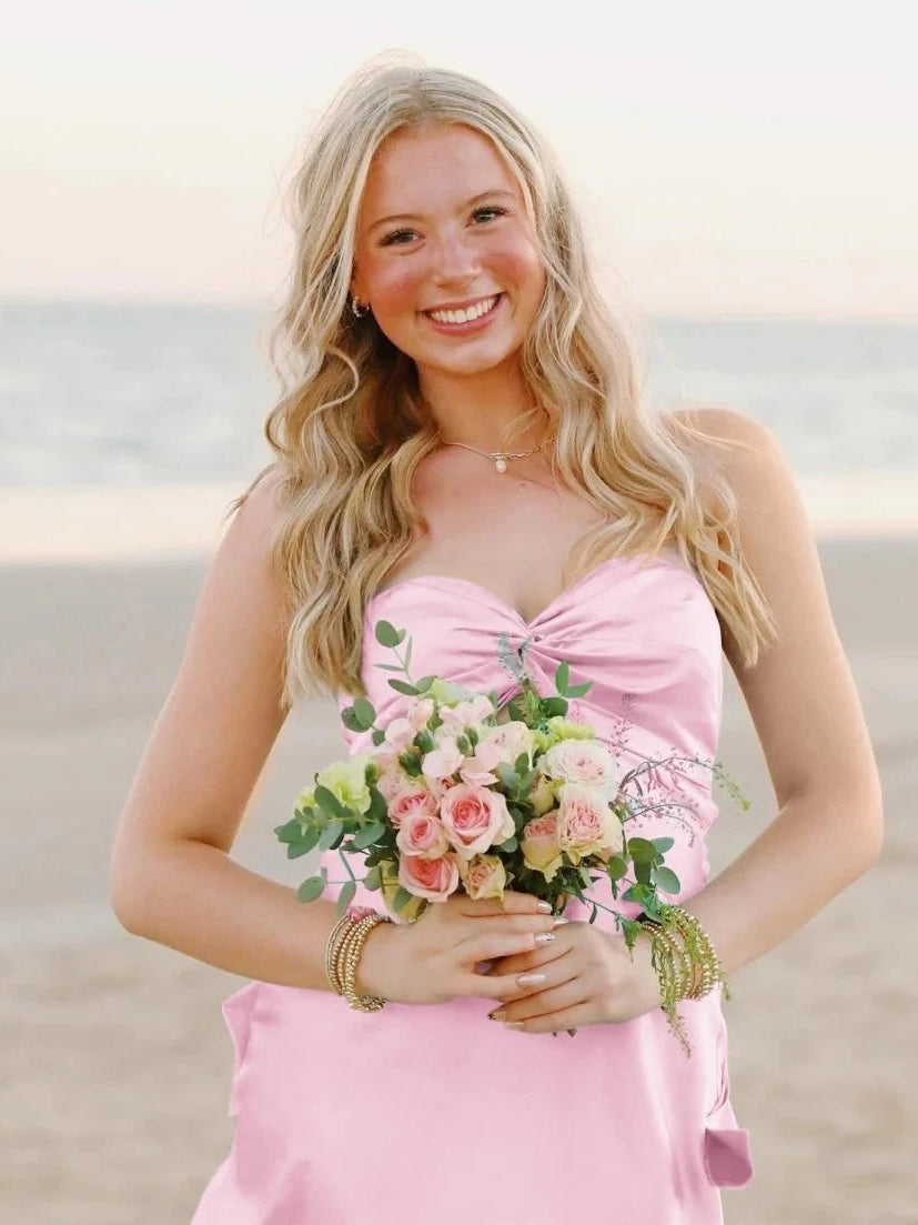 Beauty Homecoming Dress Sweetheart Pleated Back to School Outfits Party Dress D6739