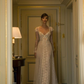 Elegant Long Sleeves White A-Line Lace Long Wedding Dress Bridal Dress, D955