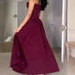 Burgundy Sweetheart A-Line Elegant Long Formal Party Dress MD7319