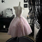 New Homecoming Dress One Shoulder Tulle Applique Ball Gown Back to School Outfits Party Dress Birthday Dress D7546