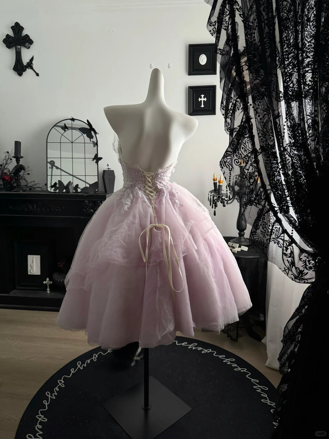 New Homecoming Dress One Shoulder Tulle Applique Ball Gown Back to School Outfits Party Dress Birthday Dress D7546