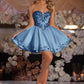 Beautiful Homecoming Dress Sweetheart Pleated Applique Back to School Outfits Party Dress D7238