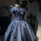 New Homecoming Dress Off the Shoulder Applique Bead Hi-Lo Back to School Outfits Party Dress Birthday Dress D7639