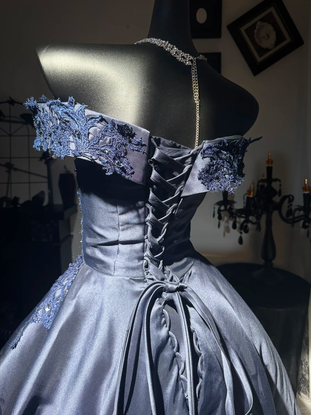 New Homecoming Dress Off the Shoulder Applique Bead Hi-Lo Back to School Outfits Party Dress Birthday Dress D7639